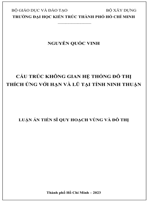 Luận án – Cấu trúc Không gian Hệ thống Đô thị Thích ứng với Hạn và Lũ tại Tỉnh Ninh Thuận