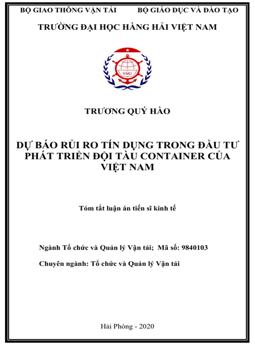 Luận án Dự báo rủi ro tín dụng trong đầu tư phát triển đội tàu container của Việt Nam