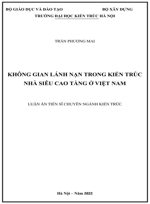 Luận án – Không gian lánh nạn trong kiến trúc nhà siêu cao tầng ở Việt Nam