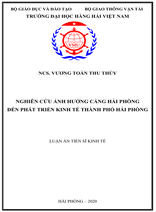 Luận án Nghiên cứu ảnh hưởng Cảng Hải Phòng đến phát triển kinh tế thành phố Hải Phòng.