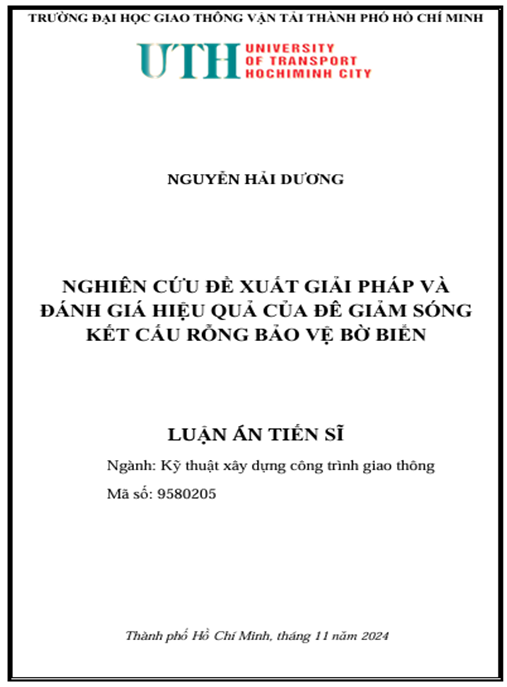 Luận án – Nghiên cứu đề xuất giải pháp và đánh giá hiệu quả của đê giảm sóng kết cấu rỗng bảo vệ bờ biển