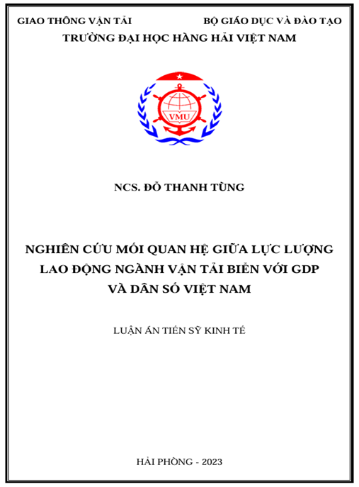 Luận án – Nghiên cứu mối quan hệ giữa lực lượng lao động ngành VTB với GDP và dân số Việt Nam