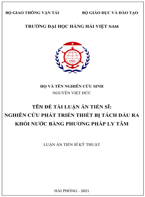 Luận án – Nghiên cứu phát triển thiết bị tách dầu ra khỏi nước bằng phương pháp ly tâm