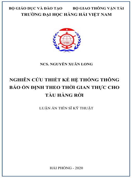 Luận án Nghiên cứu thiết kế hệ thống thông báo ổn định theo thời gian thực cho tàu hàng rời.