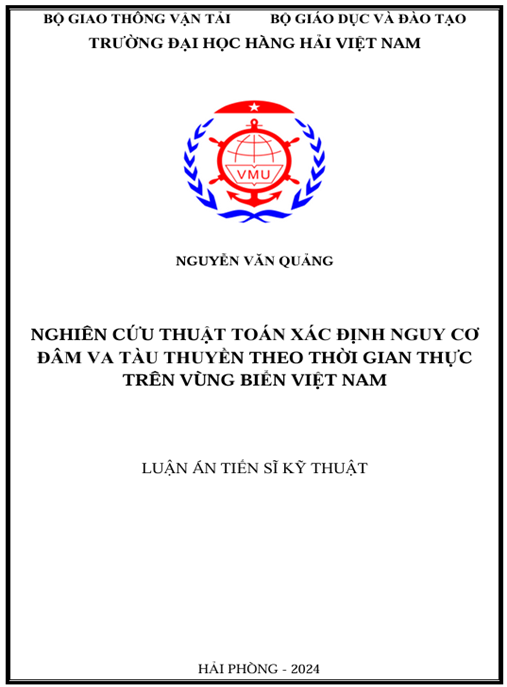 Luận án – Nghiên cứu thuật toán xác định nguy cơ đâm va tàu thuyền theo thời gian thực trên vùng biển Việt Nam