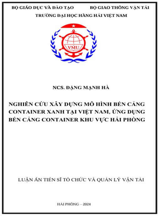 Luận án – Nghiên cứu xây dựng mô hình bến cảng container xanh tại Việt Nam, ứng dụng bến cảng container khu vực Hải Phòng