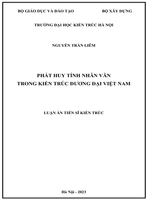 Luận án – Phát Huy Tính Nhân Văn Trong Kiến Trúc Đương Đại Việt Nam