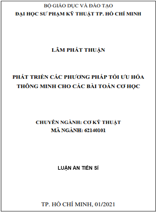 Luận án –  Phát triển các phương pháp tối ưu hóa thông minh cho một số bài toán cơ học