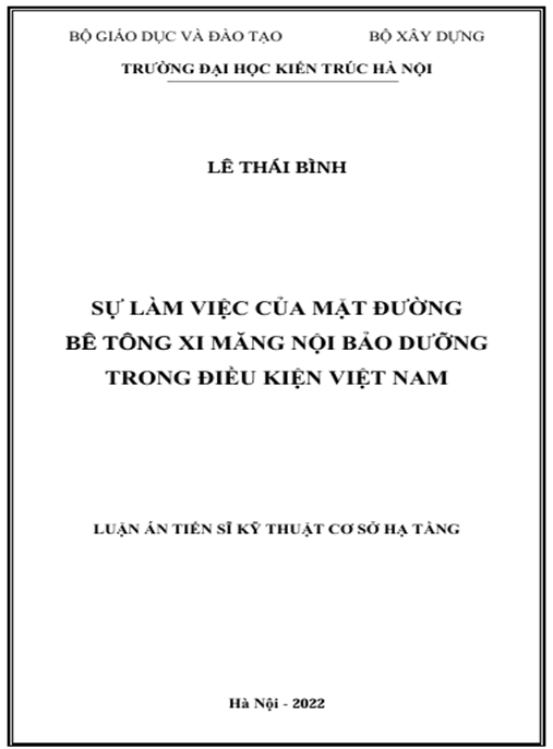 Luận án – Sự làm việc của mặt đường bê tông xi măng nội bảo dưỡng trong điều kiện Việt Nam