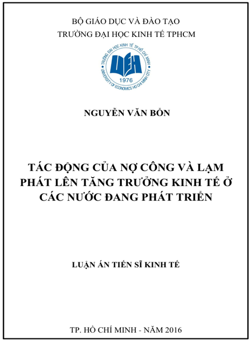 Luận án Tác Động Của Nợ Công Và Lạm Phát Lên Tăng Trưởng Kinh Tế Ở Các Nước Đang Phát Triển