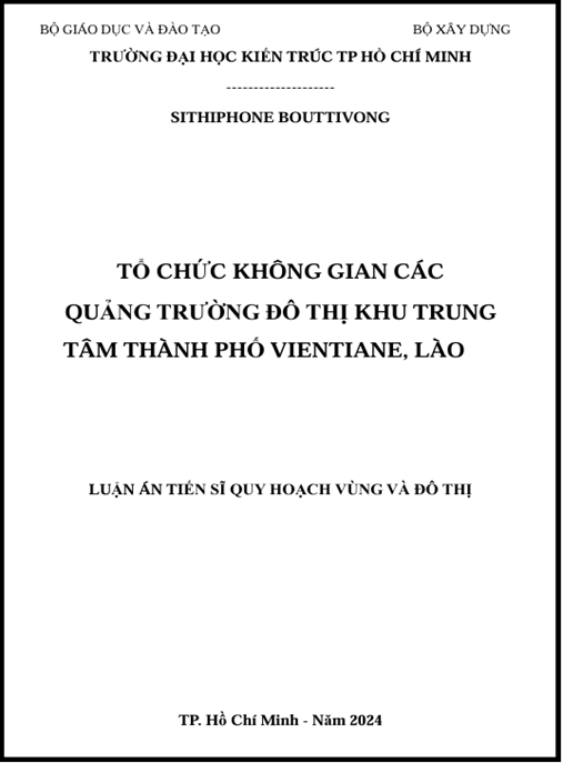 Luận án – Tổ Chức Không Gian Các Quảng Trường Đô Thị Khu Trung Tâm Thành Phố Vientiane, Lào