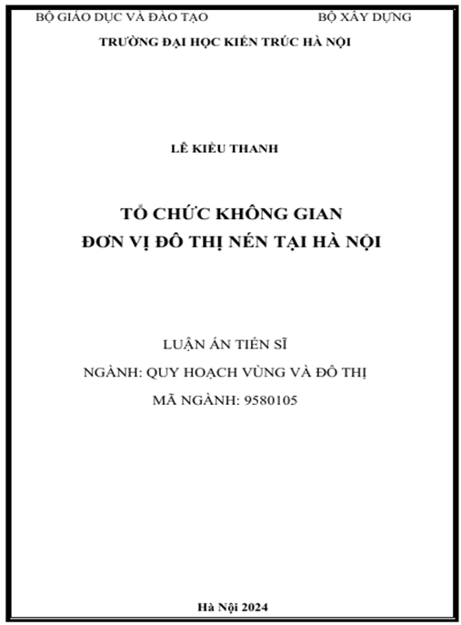 Luận án – Tổ Chức Không Gian Đơn Vị Đô Thị Nén Tại Hà Nội