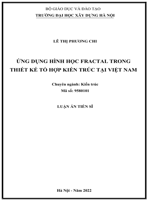 Luận án – Ứng dụng hình học Fractal trong thiết kế tổ hợp kiến trúc tại Việt Nam