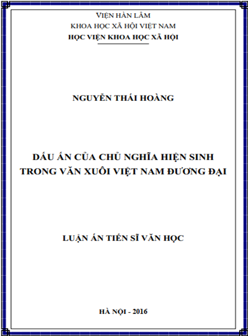 Luận án Dấu ấn của chủ nghĩa hiện sinh trong văn xuôi Việt Nam đương đại