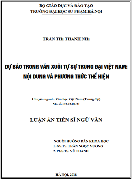 Luận án Dư báo trong văn xuôi tự sự trung đại Việt Nam – Nội dung và phương thức thể hiện