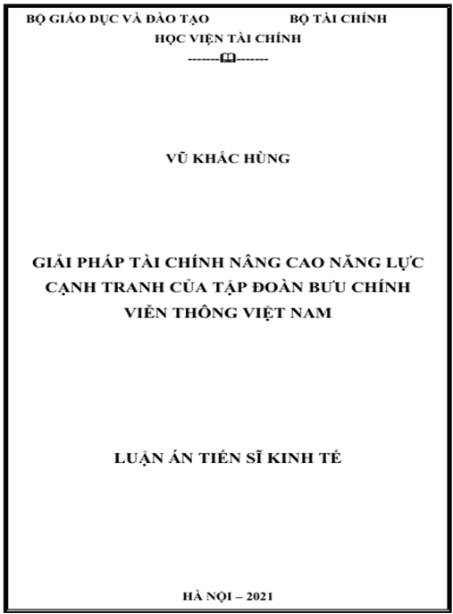 Luận án Giải pháp tài chính nâng cao năng lực cạnh tranh của Tập đoàn Bưu chính Viễn thông Việt Nam