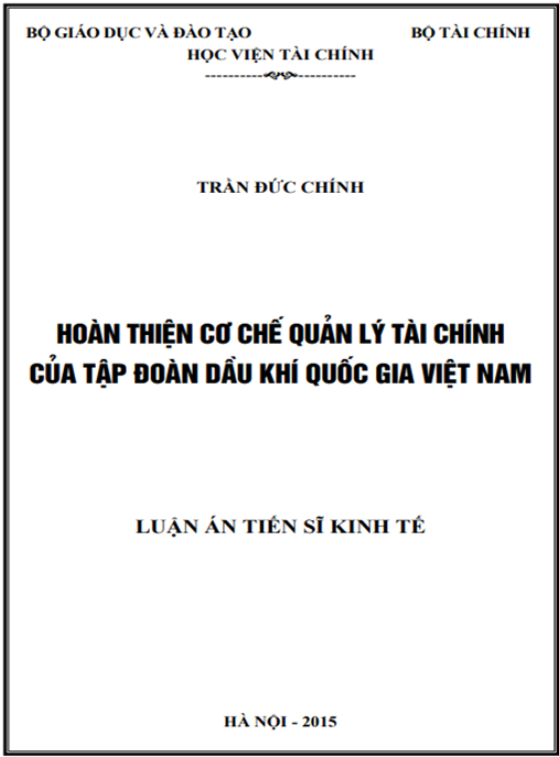 Luận án Hoàn thiện cơ chế Tài chính của Tập đoàn Dầu khí Quốc gia Việt Nam