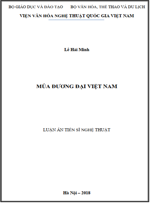Luận án Múa đương đại Việt Nam