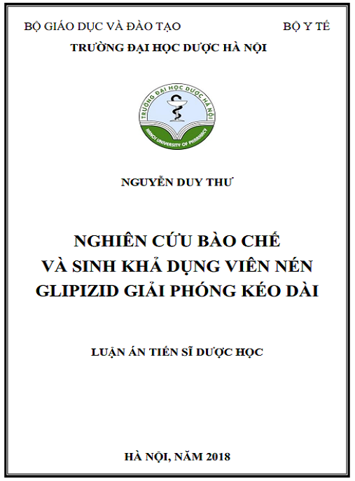 Luận án Nghiên cứu bào chế và sinh khả dụng viên nén glipizid giải phóng kéo dài
