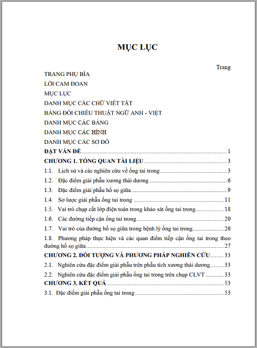 Luận án Nghiên cứu đặc điểm giải phẫu và hình ảnh học ống tai trong
