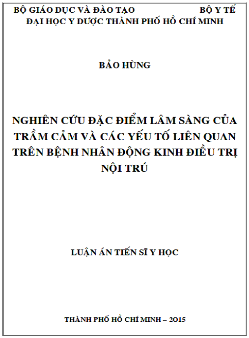 Luận án Nghiên cứu lâm sàng và các yếu tố liên quan của trầm cảm trên bệnh nhân động kinh điều trị nội trú