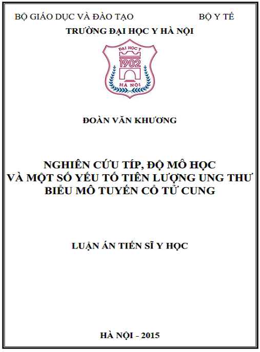 Luận án Nghiên cứu típ, độ mô học và một số yếu tố tiên lượng ưng thư biểu mô tuyến tử cung
