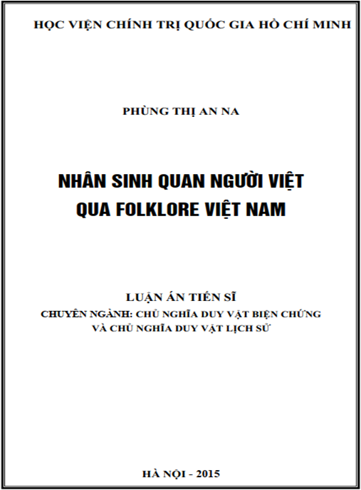Luận án Nhân sinh quan người Việt qua Folklore Việt Nam