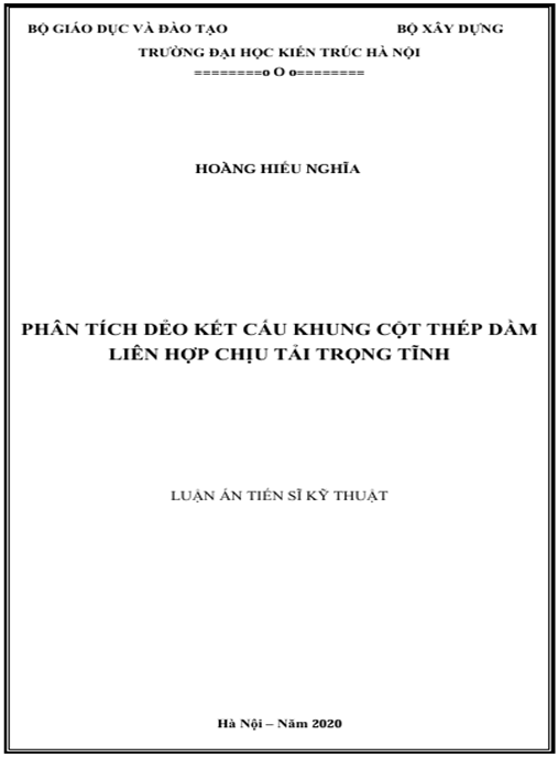 Luận án Phân tích dẻo kết cấu khung cột thép dầm liên hợp chịu tải trọng tĩnh.