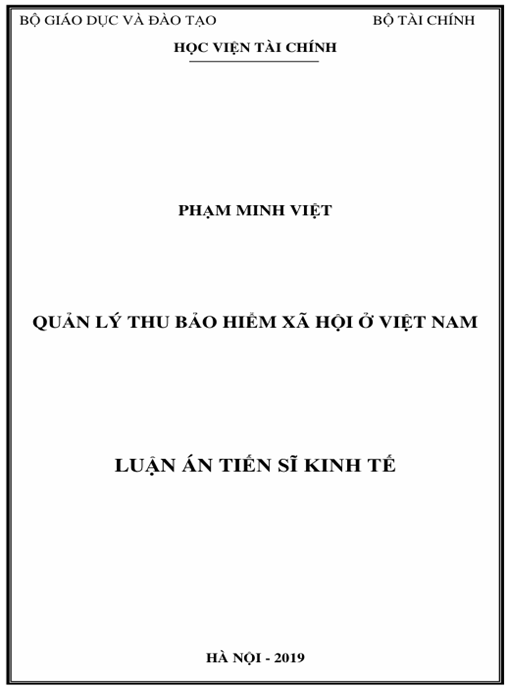 Luận án Quản lý thu bảo hiểm xã hội ở Việt Nam