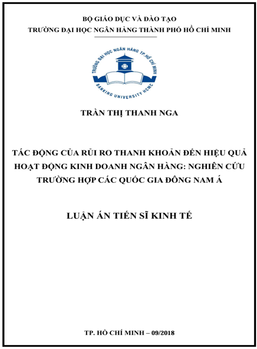 Luận án Tác động của rủi ro thanh khoản đến hiệu quả hoạt động