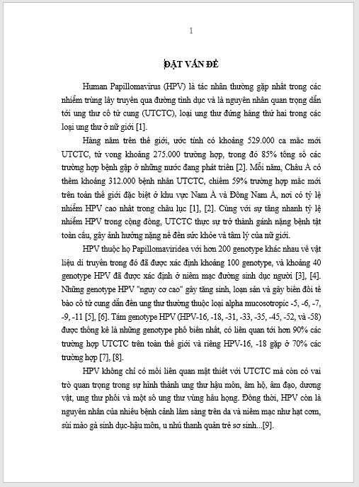 Luận án Xác định tỷ lệ nhiễm và genotype của Human papillomavirus trên gái mại dâm tại Hải Phòng Việt Nam