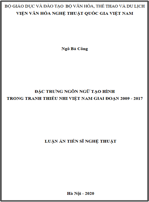 Luận án Đặc trưng ngôn ngữ tạo hình trong tranh thiếu nhi Việt Nam