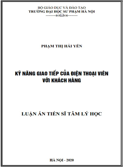 Luận án Kỹ năng giao tiếp của điện thoại viên với khách hàng