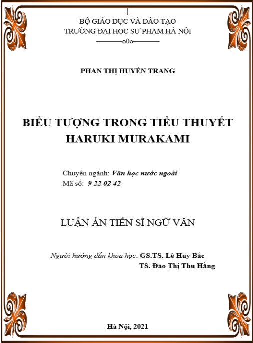 Luận án Biểu tượng trong tiểu thuyết Haruki Murakami
