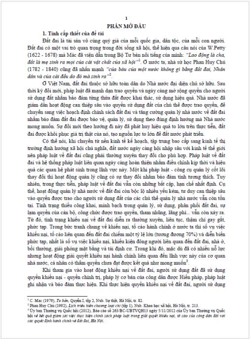Luận án Khiếu nại và giải quyết khiếu nại về đất đai