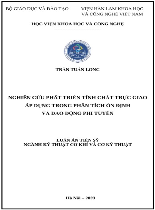 Luận án Nghiên cứu phát triển tính chất trực giao trong phân tích ổn định và dao động phi tuyến