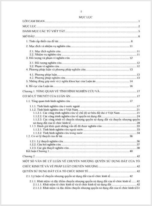 Luận án Pháp luật về chuyển nhượng quyền sử dụng đất của tổ chức kinh tế và thực tiễn thi hành tại tỉnh Thái Nguyên