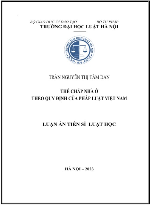 Luận án Thế chấp nhà ở theo quy định của pháp luật Việt Nam