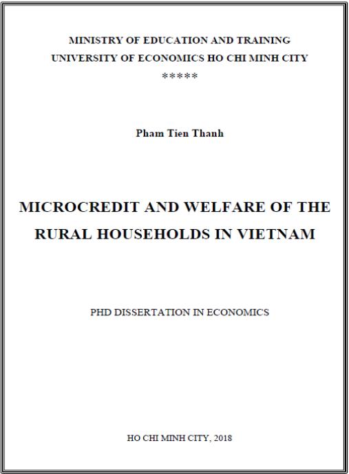 Luận án Tín dụng vi mô và mức sống của nông hộ ở Việt Nam