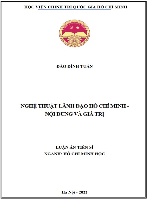 Luận án Nghệ thuật lãnh đạo Hồ Chí Minh – Nội dung và giá trị