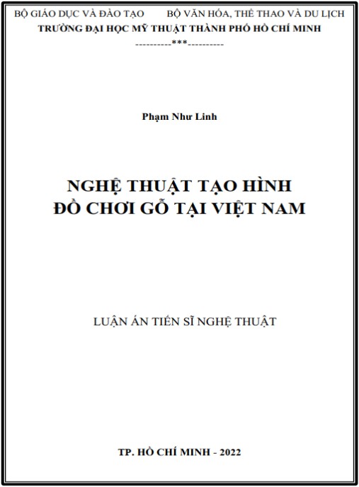 Luận án Nghệ thuật tạo hình đồ chơi gỗ tại Việt Nam