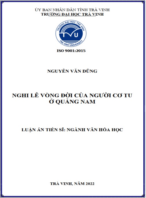 Luận án Nghi lễ vòng đời của người Cơ Tu ở Quảng Nam