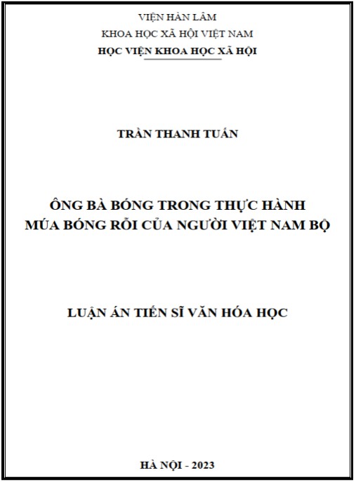 Luận án Ông bà bóng trong thực hành múa bóng rỗi của người Việt Nam Bộ