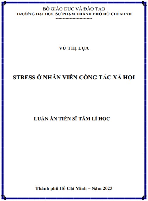 Luận án Stress ở nhân viên công tác xã hội