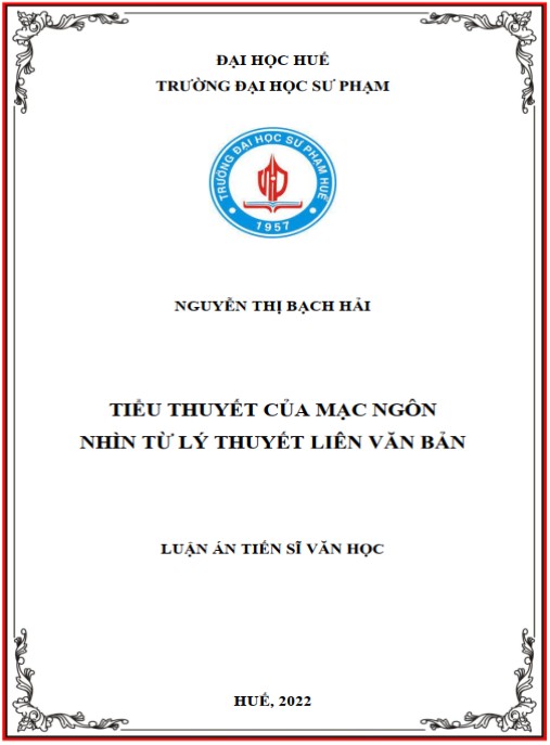 Luận án Tiểu thuyết của Mạc Ngôn nhìn từ lý thuyết liên văn bản
