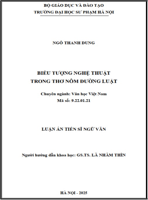 Luận án Biểu tượng nghệ thuật trong thơ Nôm Đường luật