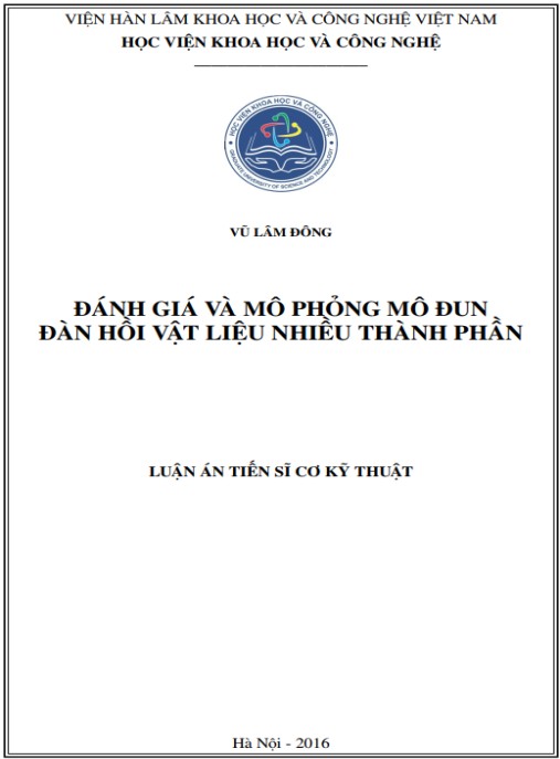 Luận án Đánh giá và mô phỏng mô đun đàn hồi vật liệu nhiều thành phần