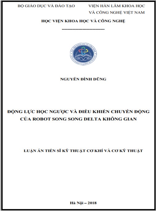 Luận án Động lực học ngược và điều khiển chuyển động của robot song song Delta không gian