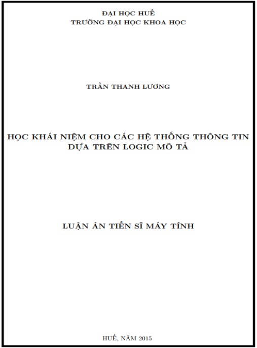 Luận án Học khái niệm cho các hệ thống thông tin dựa trên logic mô tả