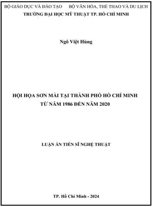 Luận án Hội họa sơn mài tại Thành phố Hồ Chí Minh từ năm 1986 đến năm 2020